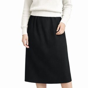 🌻VINTAGE Black Wool Midi length Skirt | Modern Day Size Small